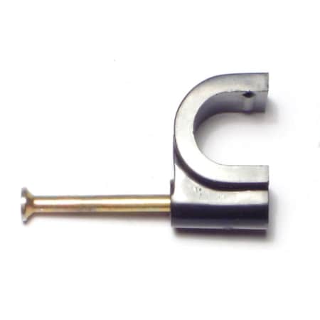 Midwest Fastener Cable Clip, Plastic, Black, 11 mm L, 20 PK 64185